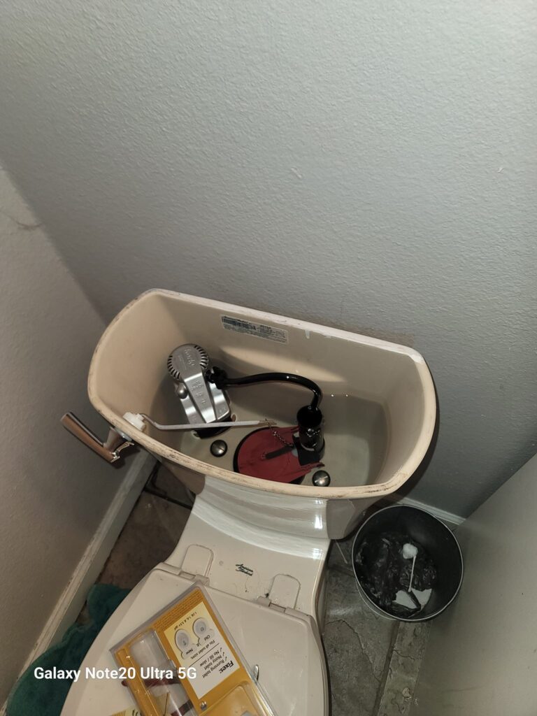 Fixing a toilet that won't stop running.