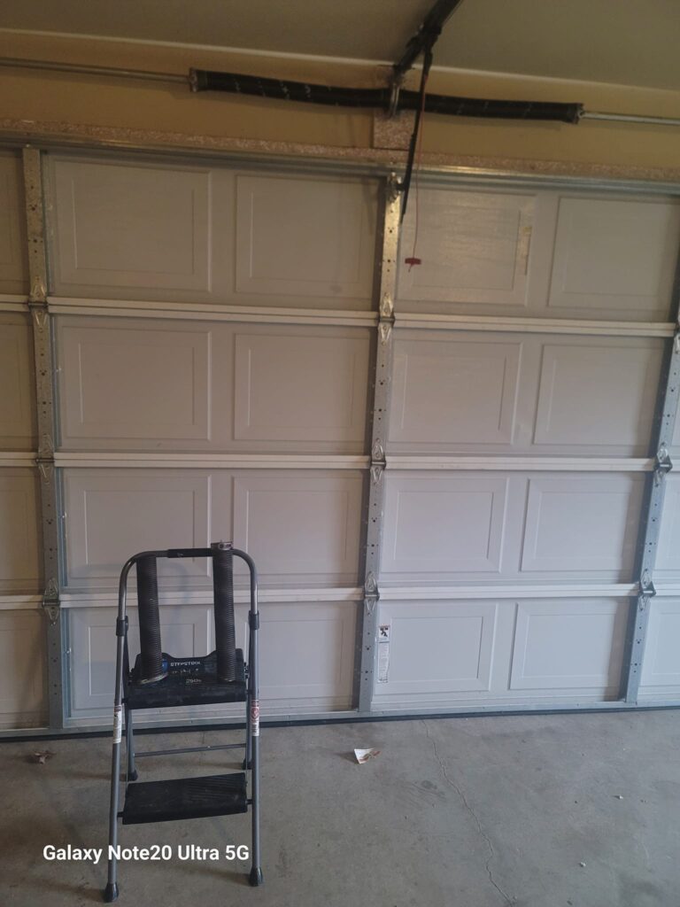 Garage door replacement by our team.